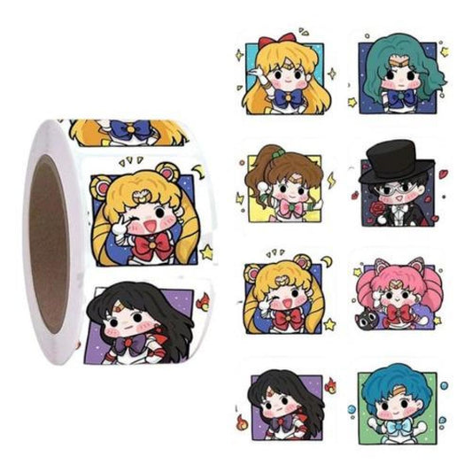 Rollo 500 Stickers mini pegatinas sailor moon kawaii