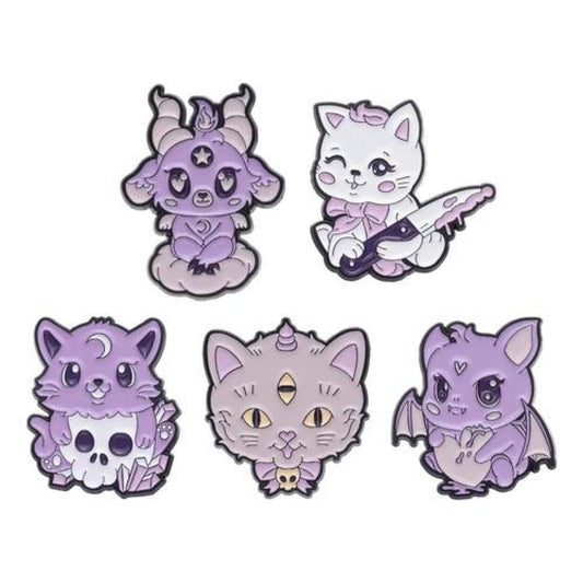 set pines broches broches animalitos cute del mal kawaii