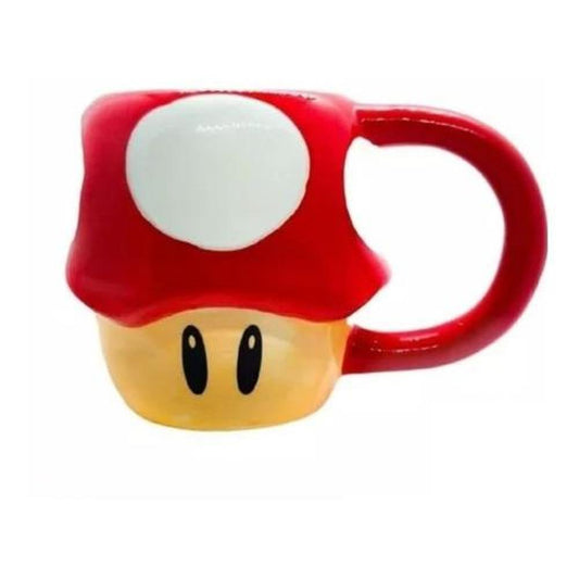 Tazon Taza 3d  Hongo Toad rojo Super Mario Bross