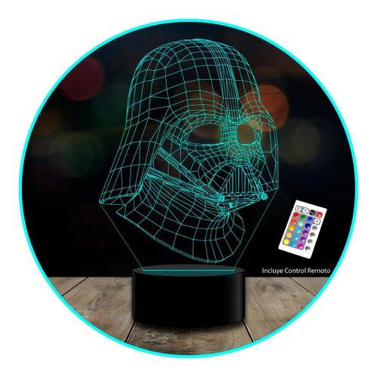 Lámpara 3d Star Wars Darth Vader 7 Colores