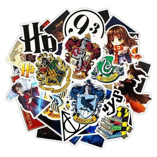 Pack 30 sticker Harry Potter color/ Black& white Impermeable