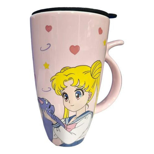 Tazón con bombilla Sailor moon eternal gatita Luna serena