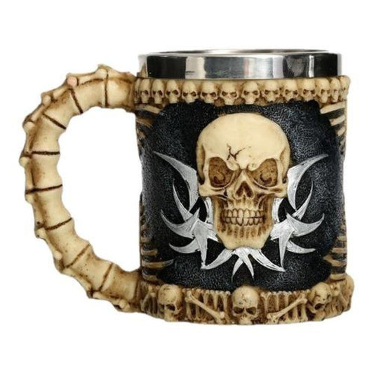 Taza Tazón Mug Calavera Craneo Medieval Skull & Spine Goblet