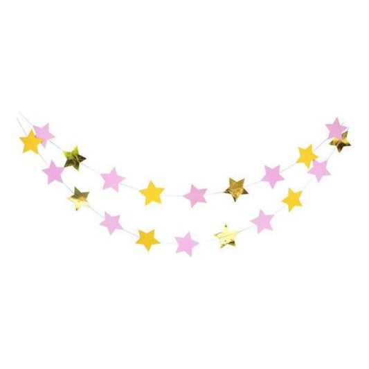 Guirnaldas De Papel Estrellas Glitter 2 Metros Candy Bar