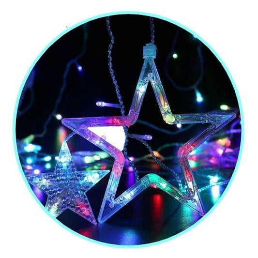 Cortina led cascada estrellas Fairy lights Multicolores