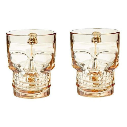 Set 2 Vasos Shopero Calavera Skull Colores