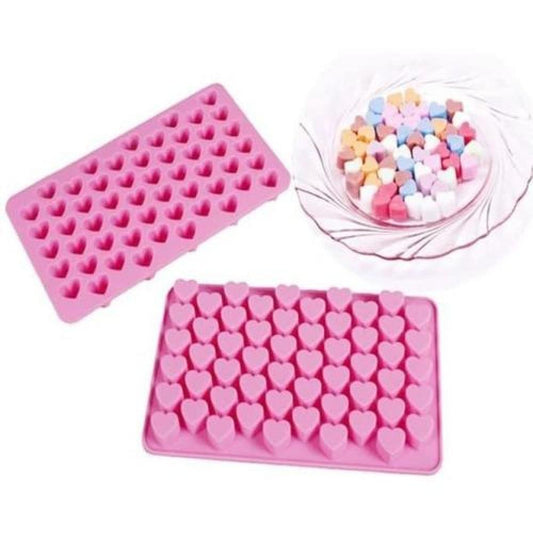 Molde Silicona 55 Mini Corazones Pastillas, Gomitas Estoykuk