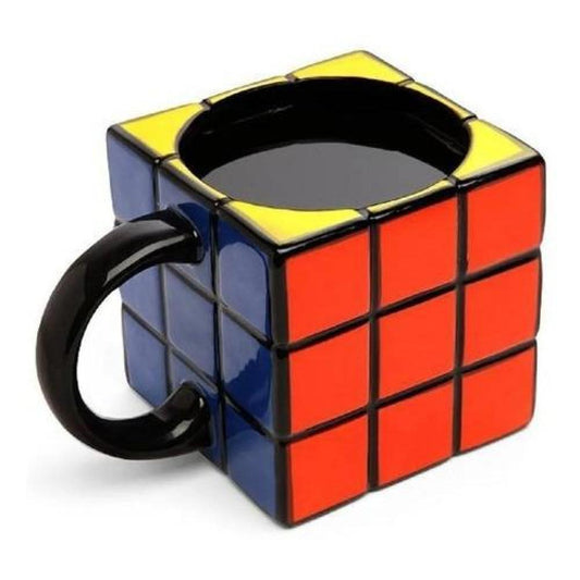 Taza Ceramica 3d Cubo De Rubik Retro