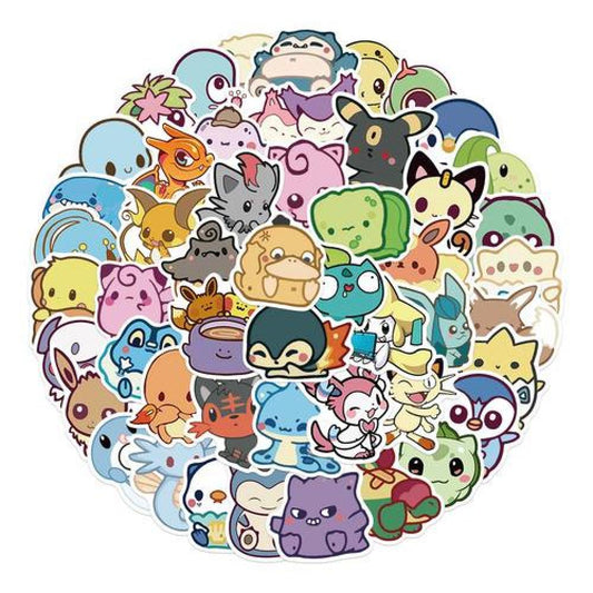 Pack Sticker cute baby pokemon picachu, psyduck, Charmander