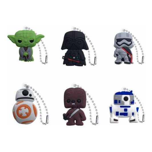 Pack 6 llaveros Star Wars Darth Vader, R2D2, Stormtooper