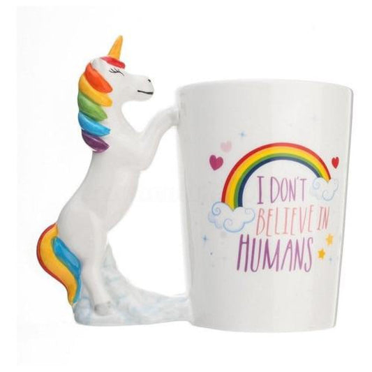 Taza Mango Unicornio Princesas Ceramica 3d  Kawaii