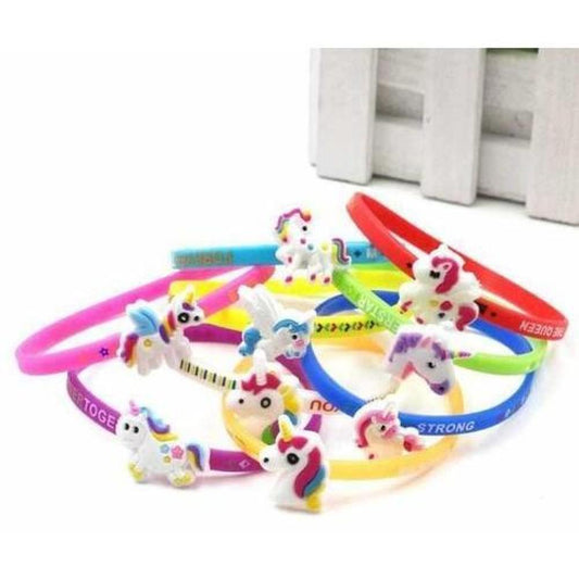 12 Pulsera Unicornio Candy Bar Niña Regalo Cumpleaños Docena