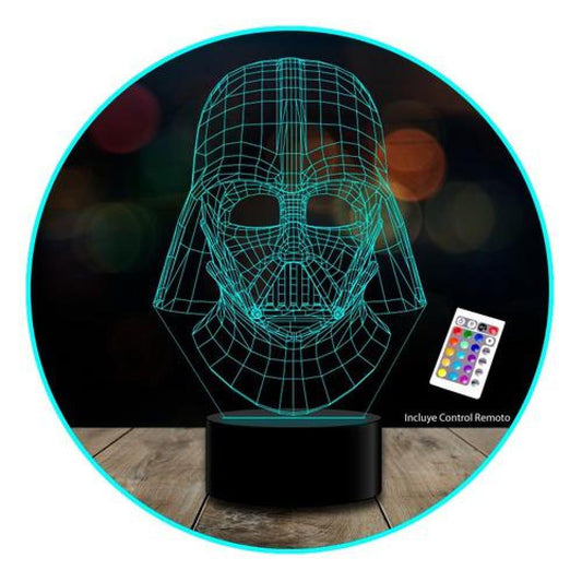 Lámpara 3d Darth Vader Star Wars  Acrilico Transparente