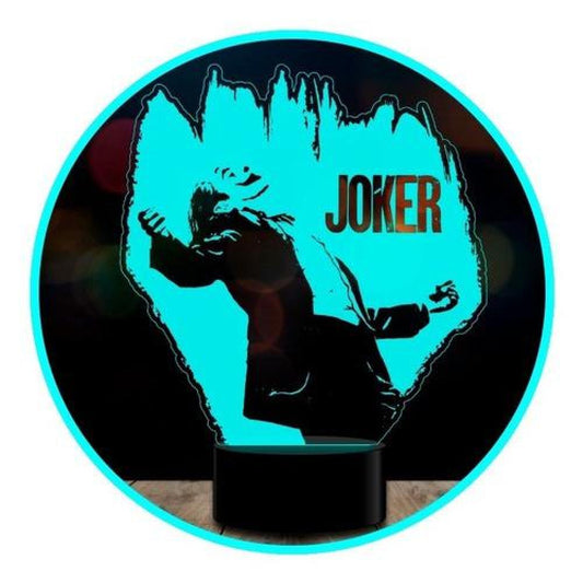 Lampara 3D joker batman escuadron acrílico control remoto