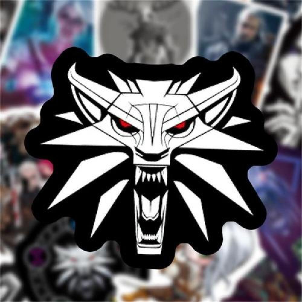 Pack 50 sticker The witcher 3 Impermeable celular maleta