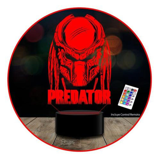 Lampara 3D Predator depredador control remoto 16 colores