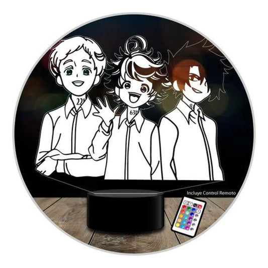 Lampara 3D The Promised Neverland control remoto