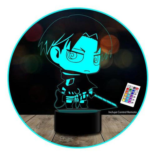 Lampara 3D  Shingeki no Kyojin Attack on Titan levi Kawaii