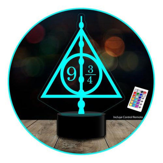 lampara 3D Harry Potter reliquias de la muerte c/ remoto