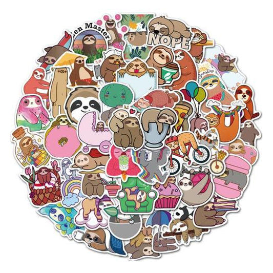 Pack 50 Sticker osos perezosos cute