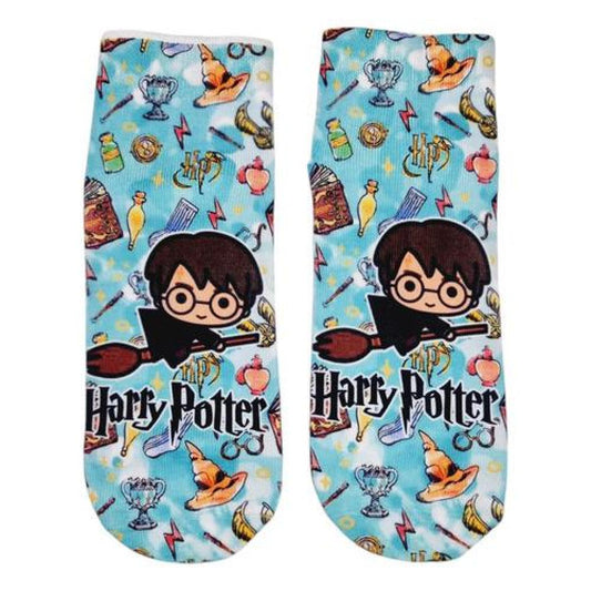 Calcetín 3d Tobillera Kawaii Hp Harry escoba Mago