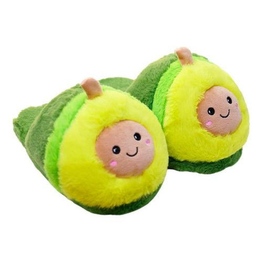 Pantuflas 3D Palta carita kawaii cute aguacate avocado