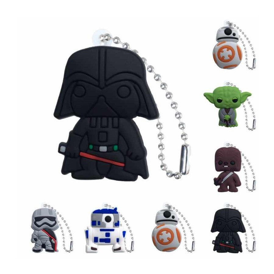 Pack 6 llaveros Star Wars Darth Vader, R2D2, Stormtooper