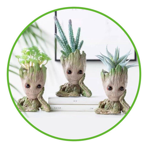 Macetero Lapicero Guardianes Galaxia Bebe Groot 14 Cm.