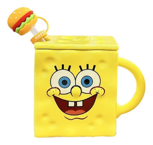 Tazón 3D cerámica Bob Esponja Pantalones Cuadrados