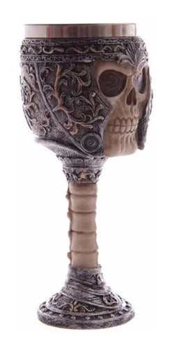 Copa Cáliz Calavera Medieval Halloween Craneo Casco