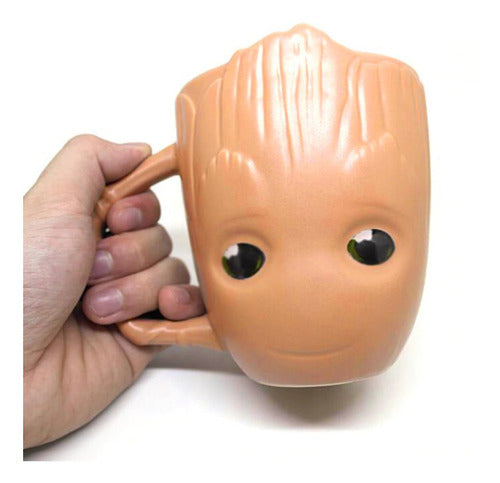 Taza Xl Ceramica 3d Baby Groot Marvel 600 Ml