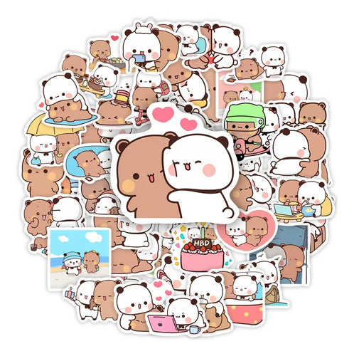 Set Stickers calcomonias ositos Cute Bubu y Dudu