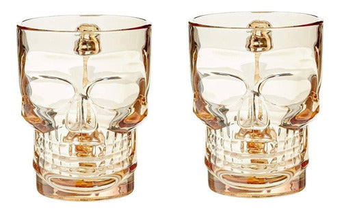 Set 2 Vasos Shopero Calavera Skull Colores