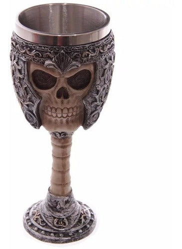 Copa Cáliz Calavera Medieval Halloween Craneo Casco