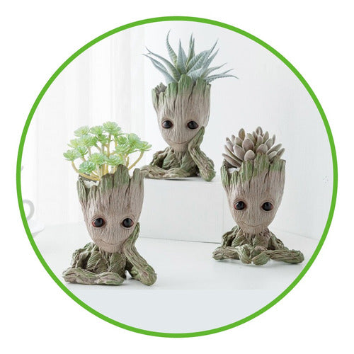 Macetero Lapicero Guardianes Galaxia Bebe Groot 14 Cm.