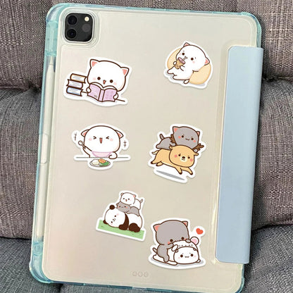 Set Stickers calcomonias Mochi Mochi Peach cat Gatitos kawai