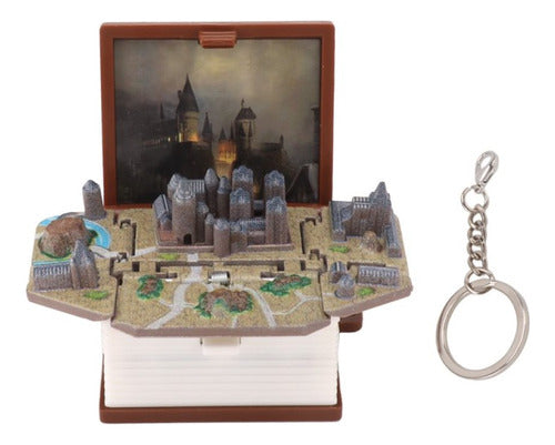 Llavero castillo encantado libro 3D plegable Harry Potter