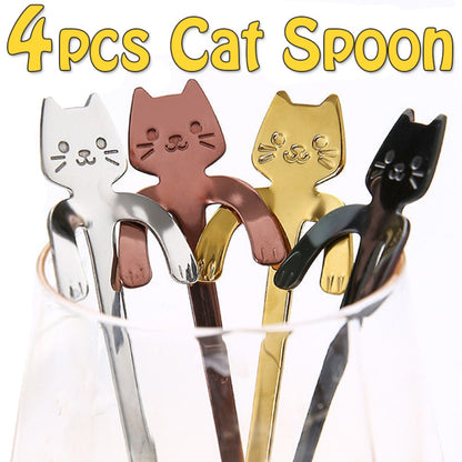 Set Pack 4 cucharas Gatito cut Kawaii nekospoon