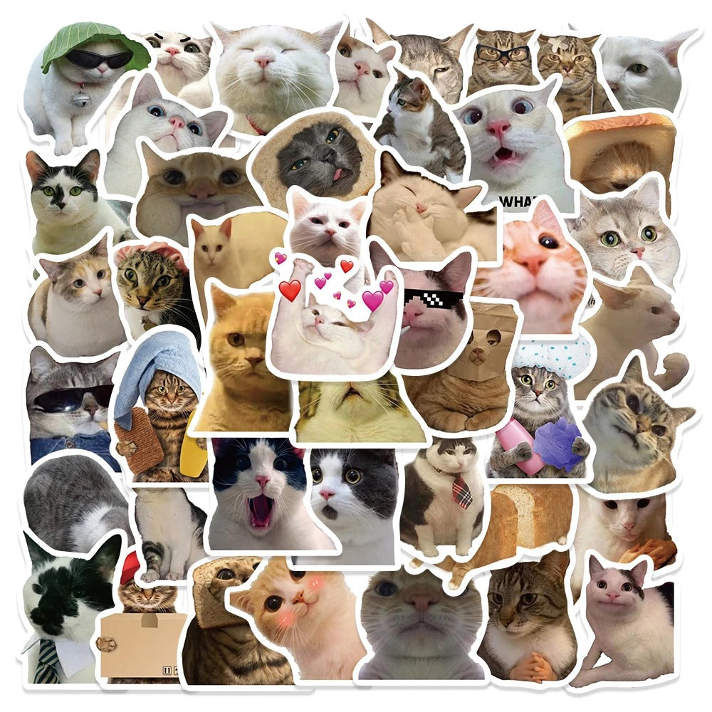 Pack 50 Sticker Gatitos Memes gatos Nekos