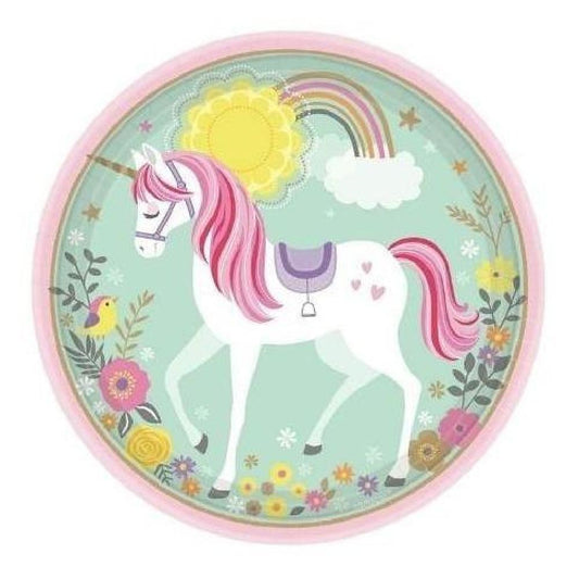 Set Cotillón Cumpleaños Unicornio 10 Niños Kawaii Rosado Tur