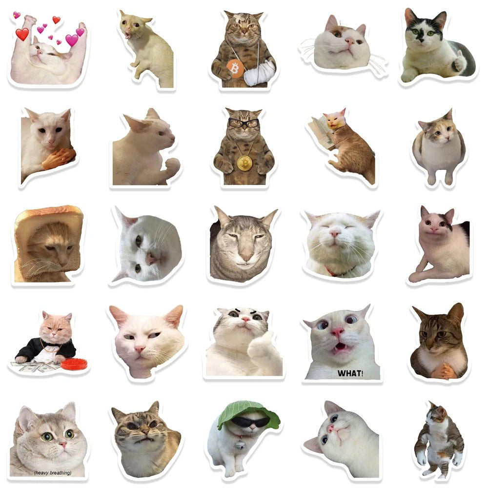 Pack 50 Sticker Gatitos Memes gatos Nekos