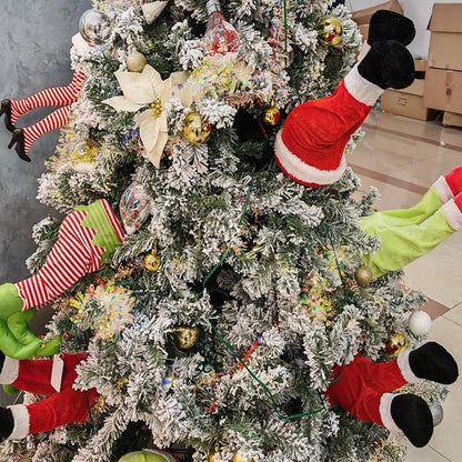 Adorno Piernas Móviles ayudante de Santa o Grinch para Arbol de Navidad