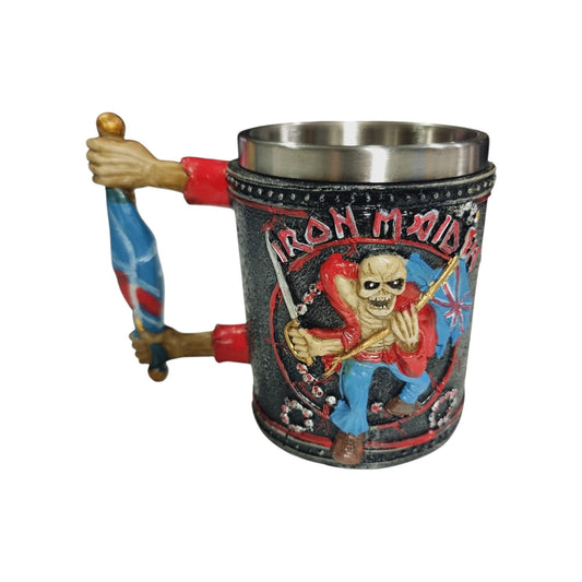 Tazón Taza 3d Resina Rock Iron Maiden, Eddie the Trooper