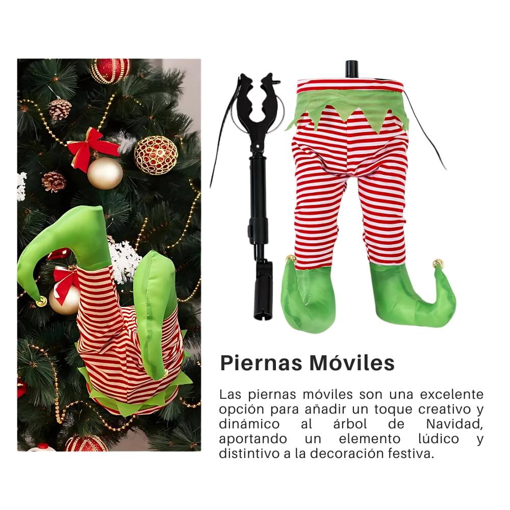 Adorno Piernas Móviles ayudante de Santa o Grinch para Arbol de Navidad