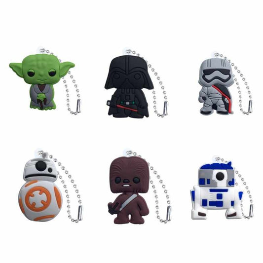 Pack 6 llaveros Star Wars Darth Vader, R2D2, Stormtooper