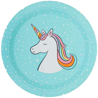 Set Cumpleaños Cotillon Unicornio  10 Niños Rainbow Kawaii