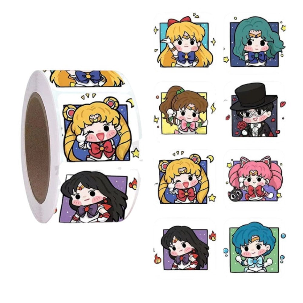 Rollo 500 Stickers mini pegatinas sailor moon kawaii