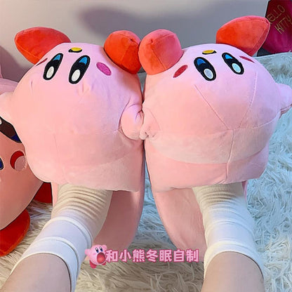 Pantuflas 3D suaves Kirby kawai