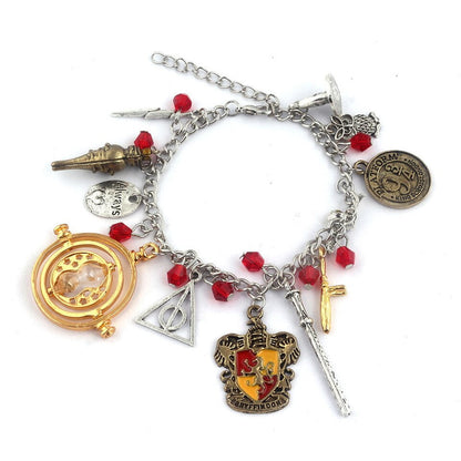 Pulsera dijes casas Hogwarts Harry Potter