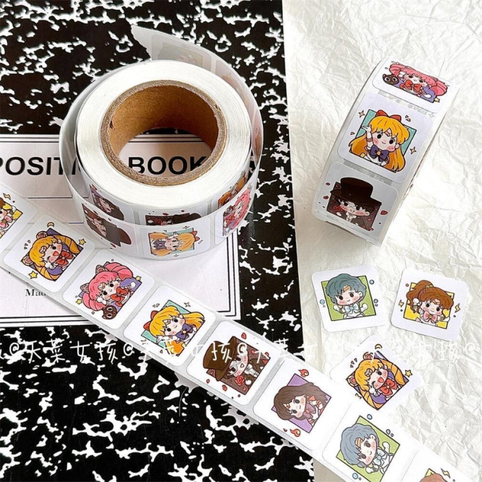 Rollo 500 Stickers mini pegatinas sailor moon kawaii